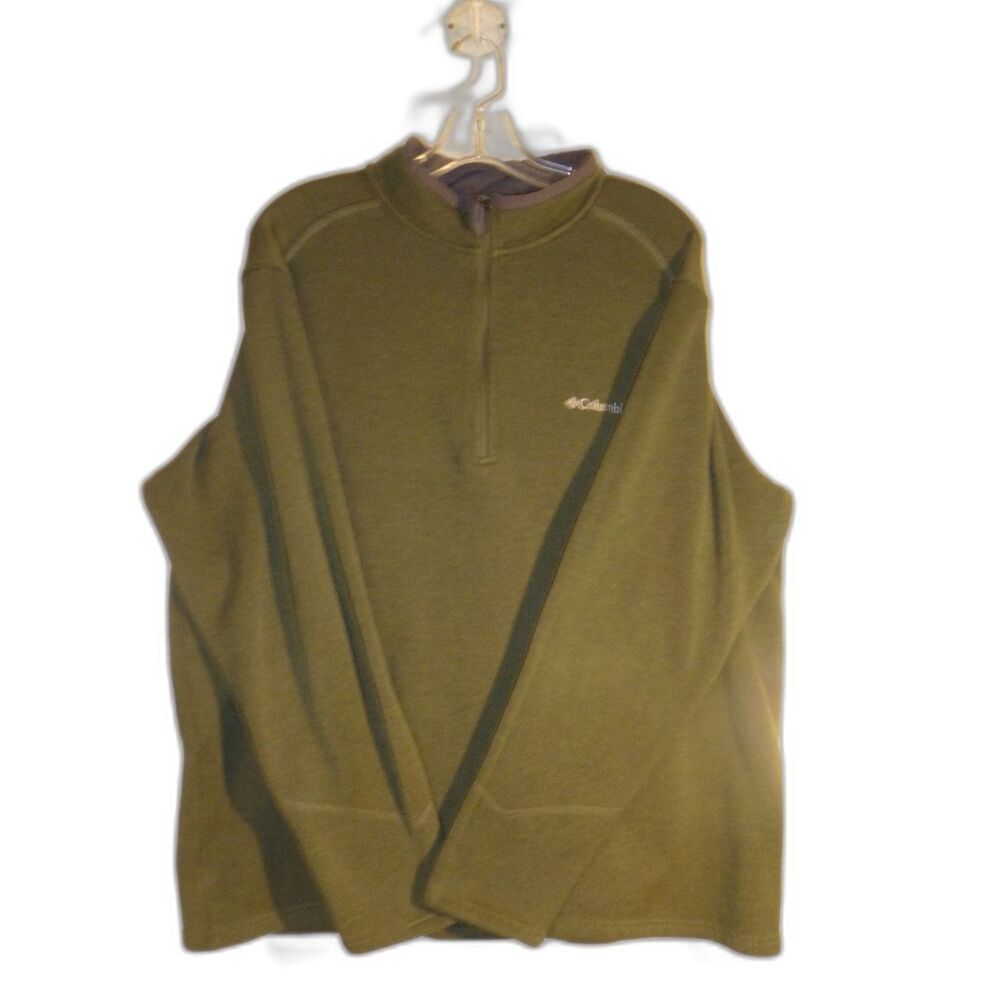 Columbia green mens 1/4 zip jacket